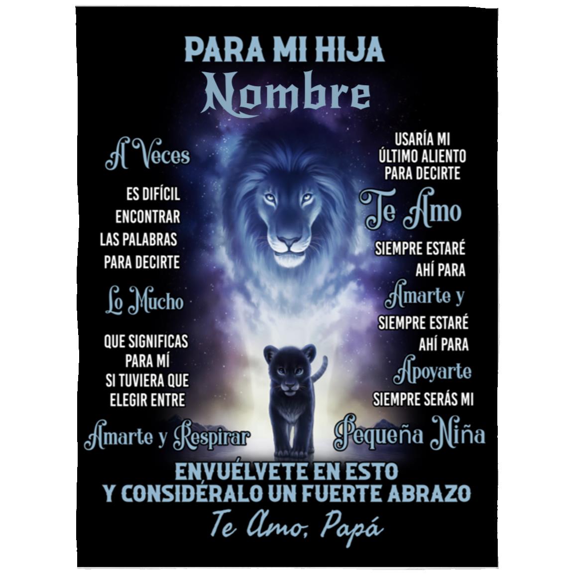 Hija ( León Azul 2) Personalizada Manta