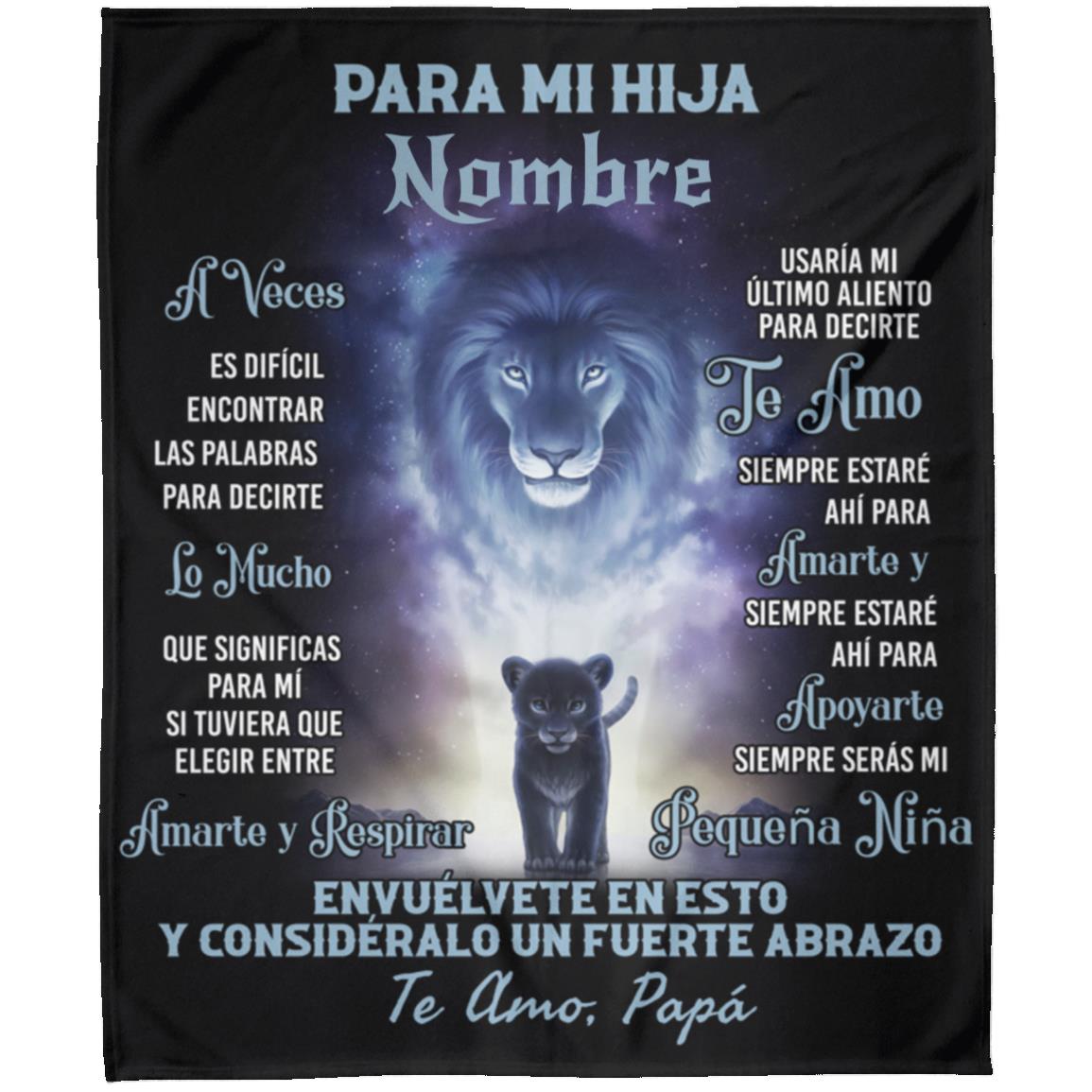 Hija ( León Azul 2) Personalizada Manta