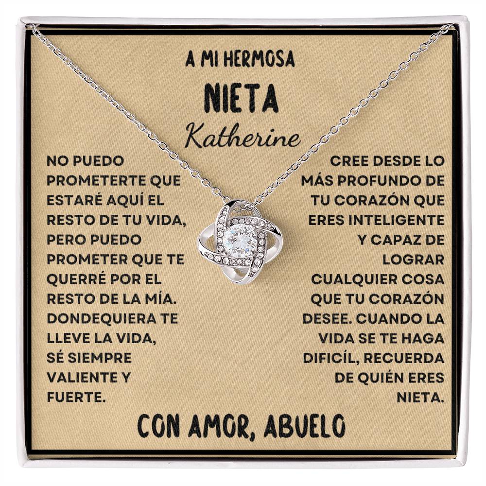 Mi Nieta-Tan (Abuelo) | Collar Love Knot Personalizado