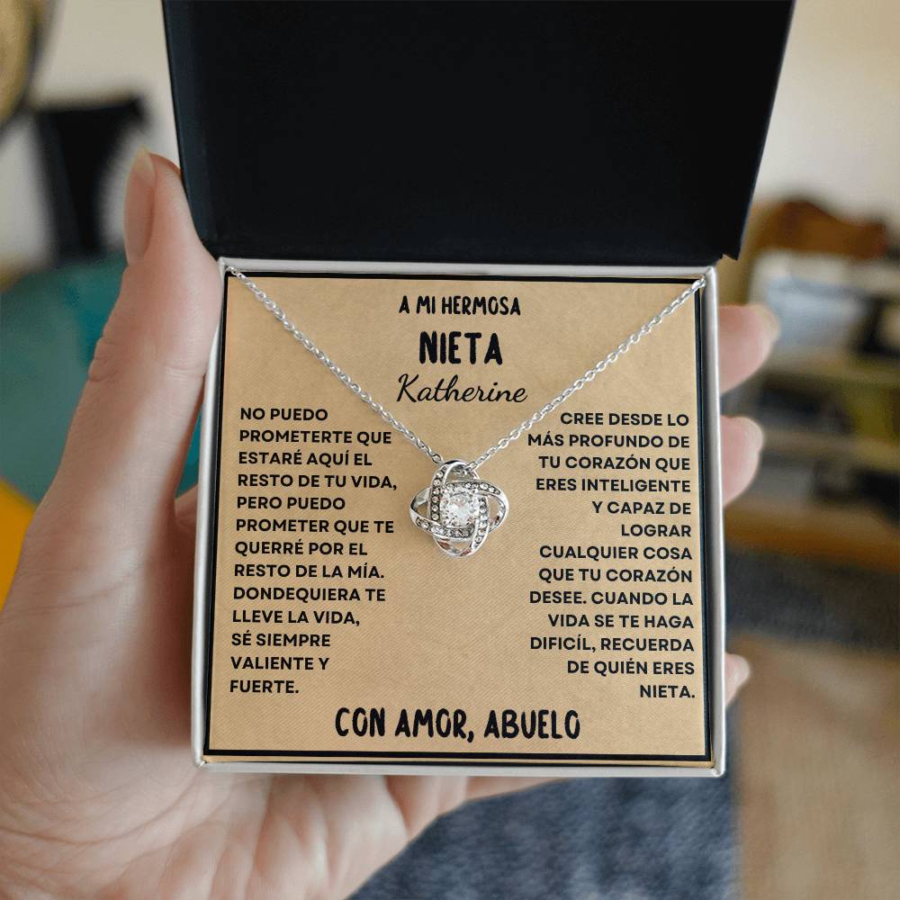 Mi Nieta-Tan (Abuelo) | Collar Love Knot Personalizado