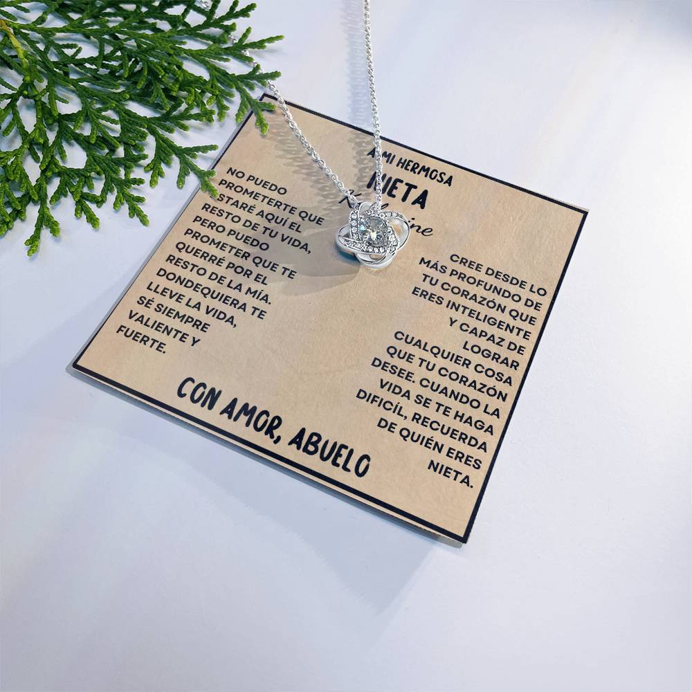 Mi Nieta-Tan (Abuelo) | Collar Love Knot Personalizado