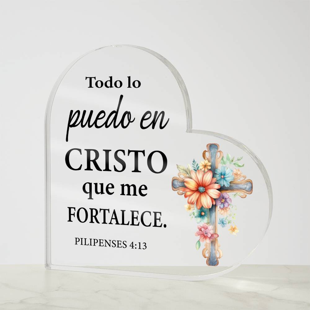 Todo lo puedo | Placa de Corazón