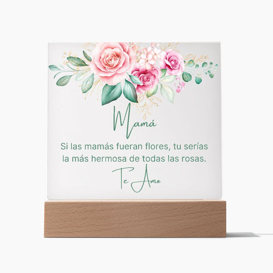 Mamá (Flores) - Placa de Acrílico