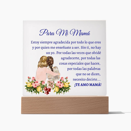 Para mi Mamá (Madre y Hija) - Placa de Acrílico