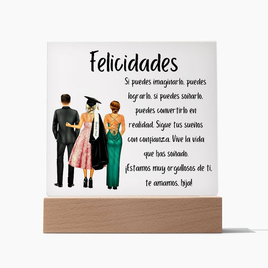 Graduación (Padres) - Placa de Acrílico