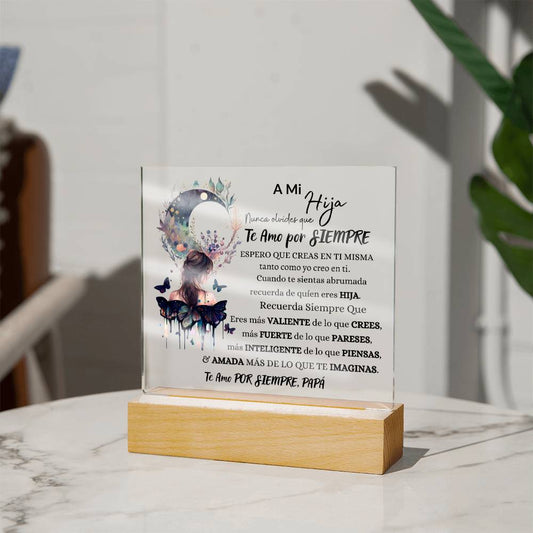 Hija-Luna | Placa de Acrílico Cuadrada