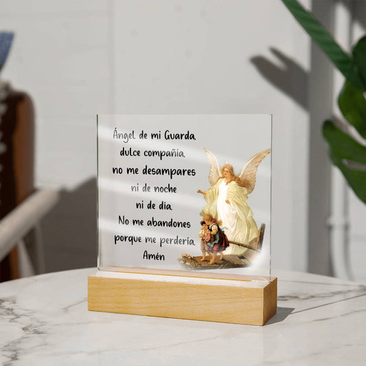 Ángel de mi Guarda | Placa de Acrílico Cuadrada
