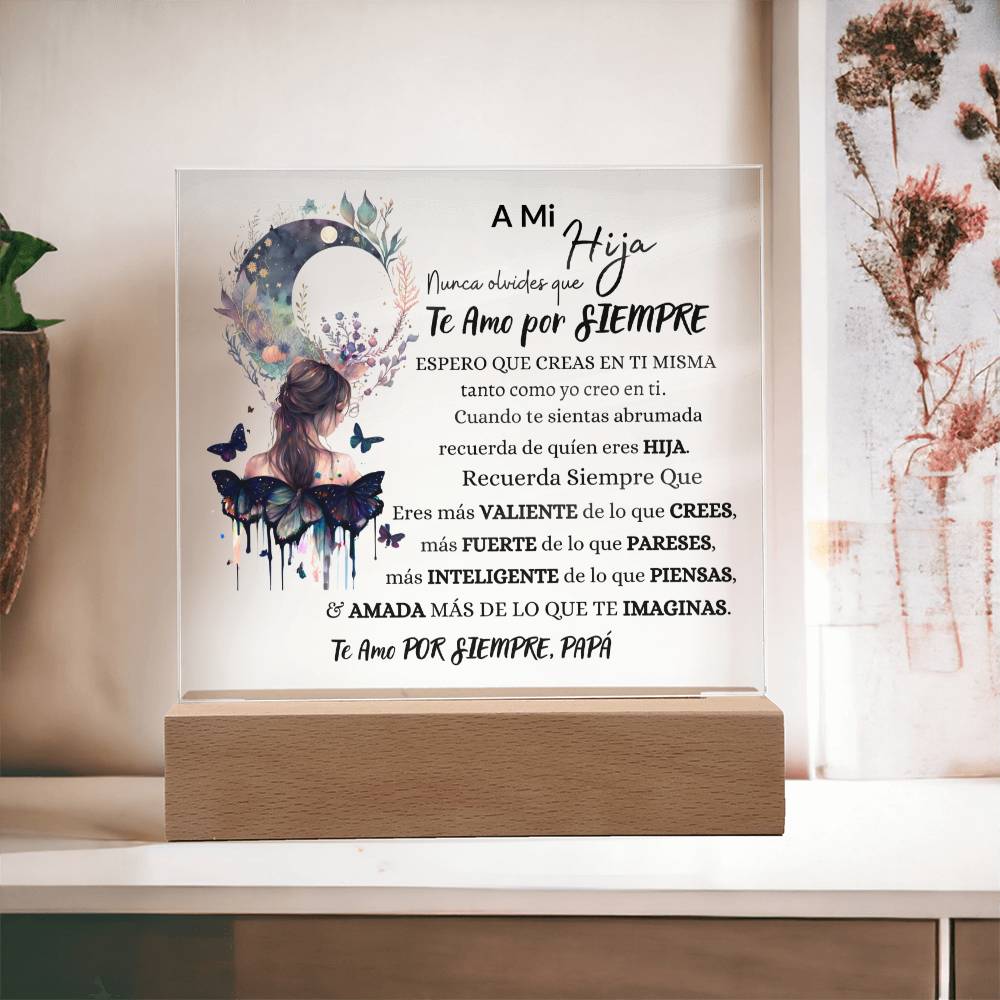 Hija-Luna | Placa de Acrílico Cuadrada