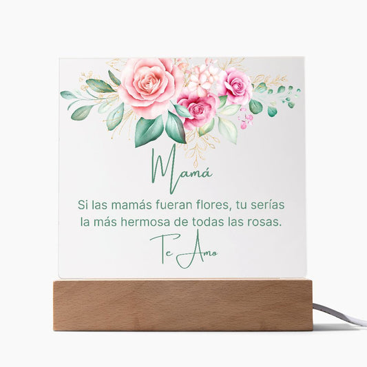 Mamá (Flores) - Placa de Acrílico