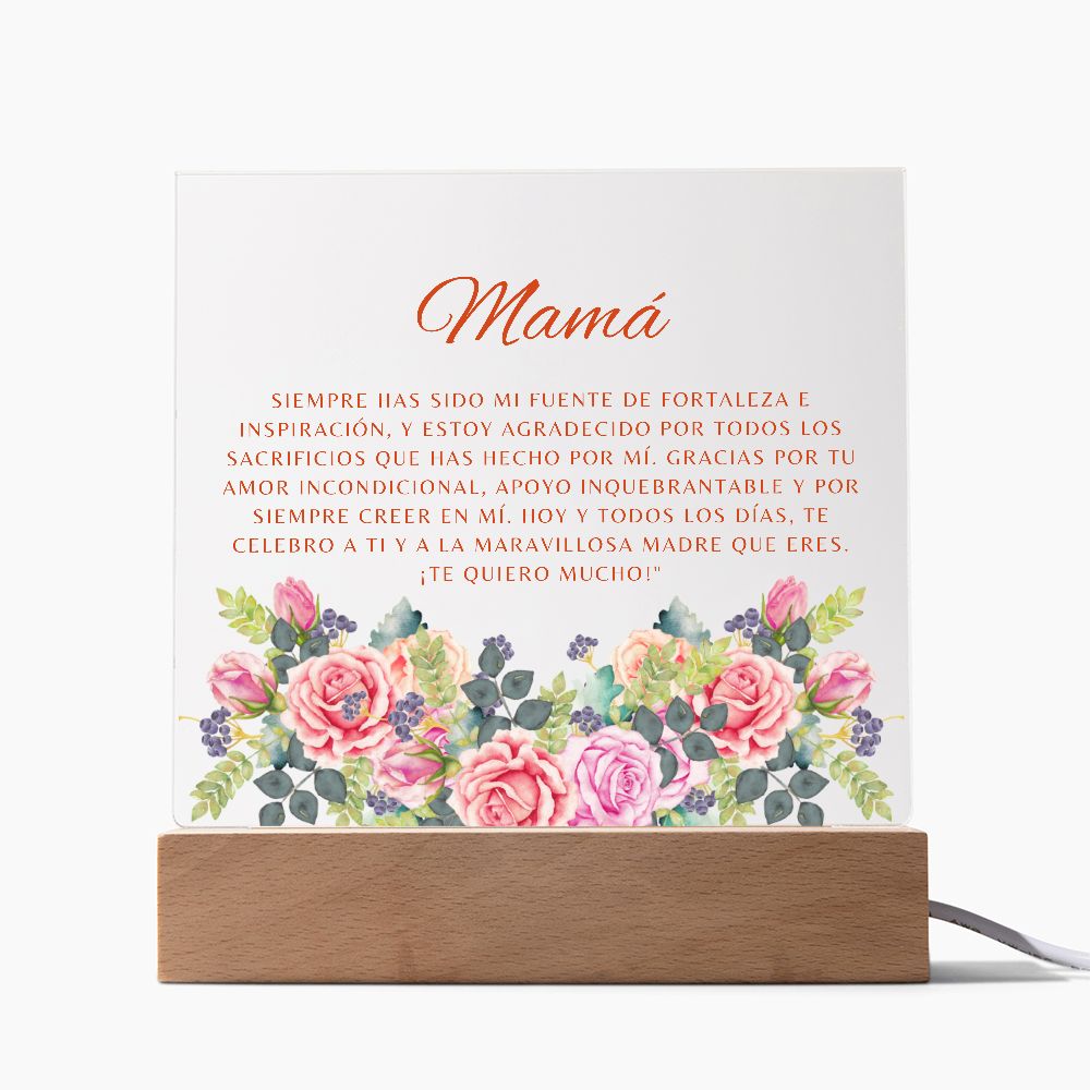 Mamá (Rosas) - Placa de Acrílico