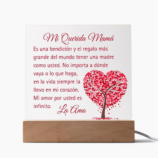 Querida Mamá - Placa de Acrílico