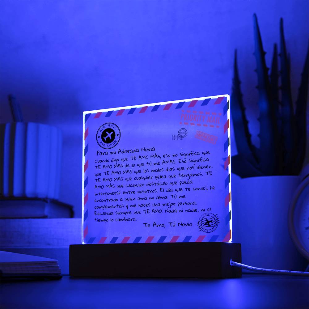 Mi Novia | Placa de Acrílico Cuadrada