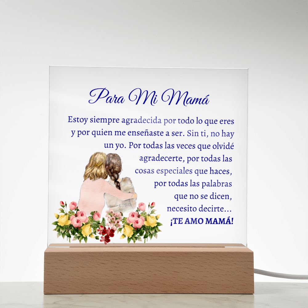 Para mi Mamá (Madre y Hija) - Placa de Acrílico