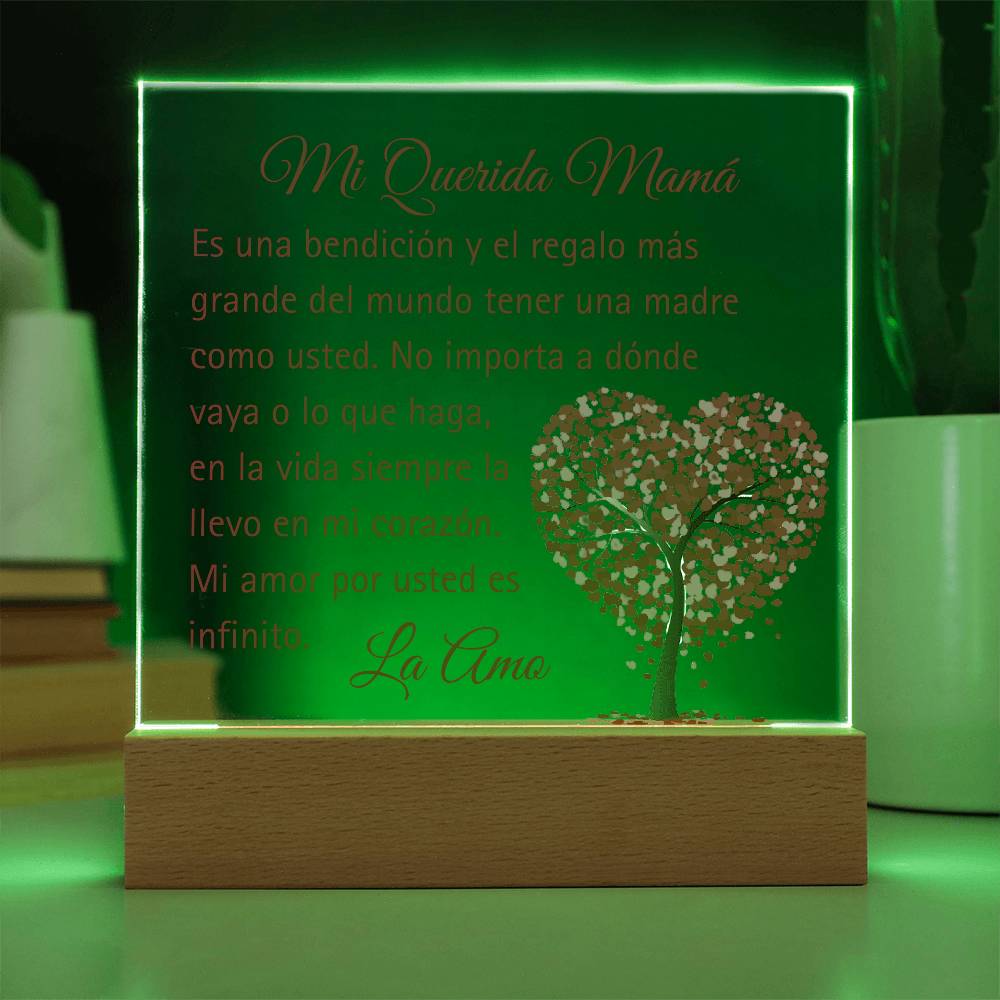 Querida Mamá - Placa de Acrílico