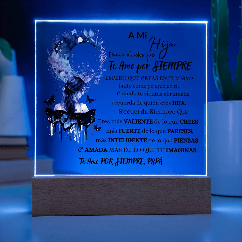 Hija-Luna | Placa de Acrílico Cuadrada