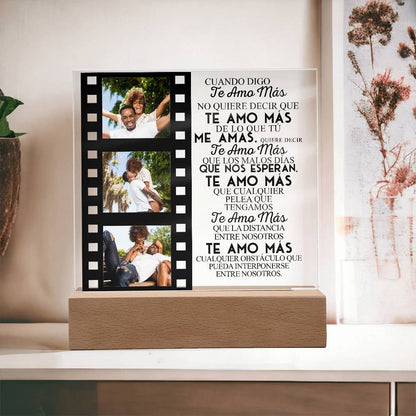 Cuando Digo Te Amo | Placa de Acrílico Cuadrada