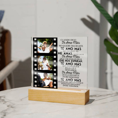 Cuando Digo Te Amo | Placa de Acrílico Cuadrada