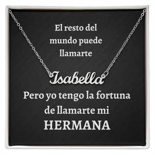 Collar con Nombre - Hermana