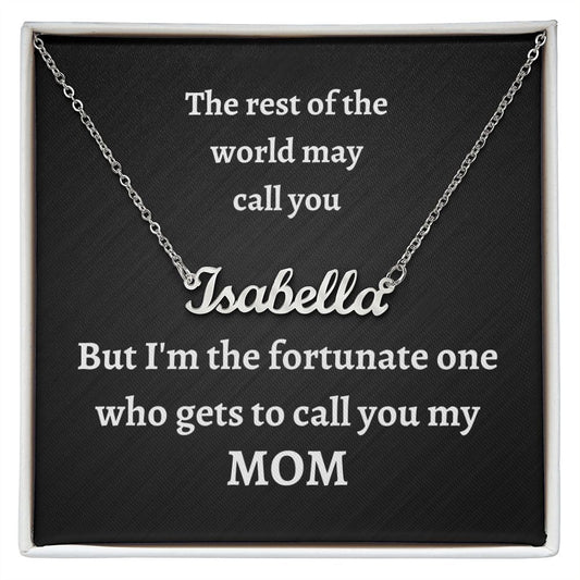 Custom Name Necklace - Mom