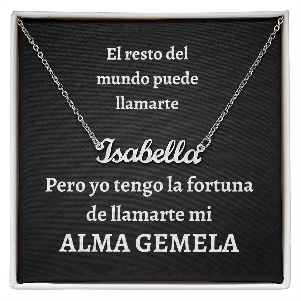 Collar con Nombre - Alma Gemela