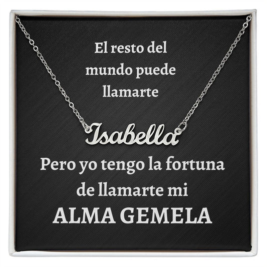 Collar con Nombre - Alma Gemela