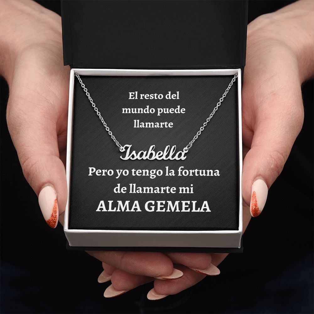 Collar con Nombre - Alma Gemela