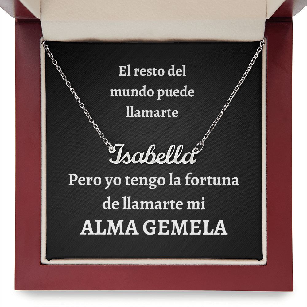Collar con Nombre - Alma Gemela