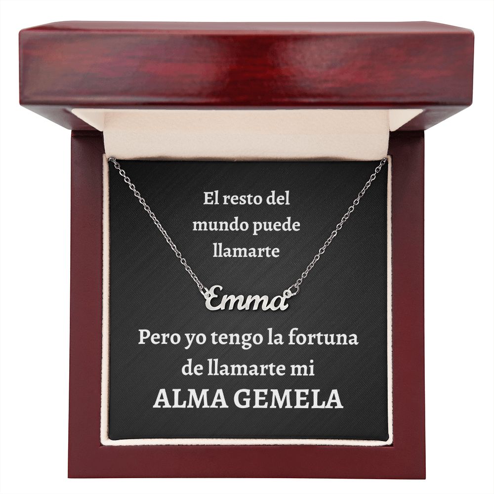 Collar con Nombre - Alma Gemela
